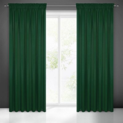 EUROFIRANY ZATEMŇOVACÍ ZÁVĚS NA PÁSCE ADLEY 135X270 CM TMAVĚZELENÁ – Hledejceny.cz