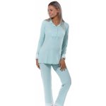 Pyžamo kojící a těhotenské modré Romantické 1D1169 modrá – Zboží Dáma