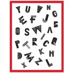 Plakát Dětská abeceda_2 24X30 cm + červený rám – Zboží Mobilmania