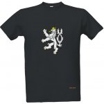 Tričko s potiskem tričko s českým lvem pánské tmavě šedá – Hledejceny.cz