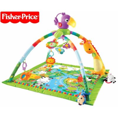 Fisher-Price Rainforest Deluxe hrací deka s hrazdičkou – Zboží Mobilmania