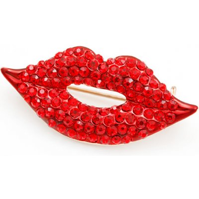 Miranda brož červené rty BR1079 – Zboží Dáma