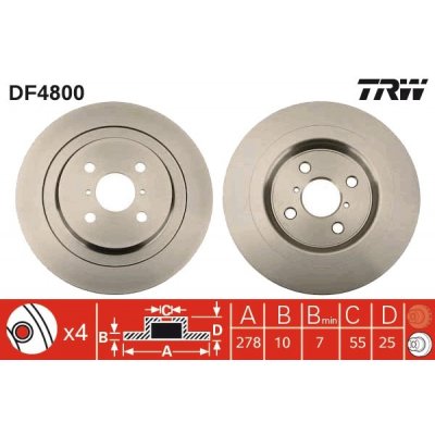 Brzdový kotouč TRW DF4800 – Hledejceny.cz