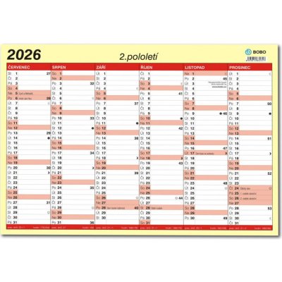 BOBO lístkový A3 2026 – Zboží Dáma