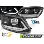 Přední světla TubeLights s LED denními světly, LED dynamický blinkr - VW Touran II 10-15 černá | Zboží Auto