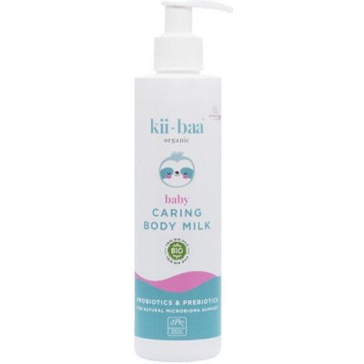 Kii-Baa Organic Baby Caring Body Milk dětské pečující tělové mléko s probiotiky a prebiotiky 250 ml – Zboží Mobilmania