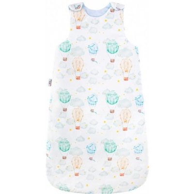 BocioLand Spací vak bavlna Balóny světle modrá bílá – Zboží Mobilmania