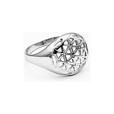 Zlato minerály Stříbrný prsten květ života ST05946ss55 – Zboží Mobilmania