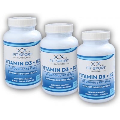 FitSport Nutrition 3x Vitamin D3 + K2 120 kapslí – Hledejceny.cz