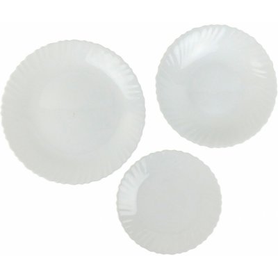 PROHOME Talířová sada bílá vlnitá 18 ks – Hledejceny.cz