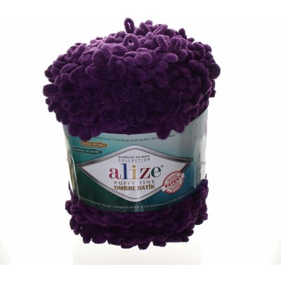 Alize Puffy Fine Ombre Batik fialová 7277 – Zboží Mobilmania