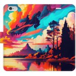 Pouzdro iSaprio Flip s kapsičkami na karty - Colorful Mountains 02 Apple iPhone 6 / 6S – Zboží Mobilmania