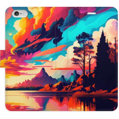Pouzdro iSaprio Flip s kapsičkami na karty - Colorful Mountains 02 Apple iPhone 6 / 6S