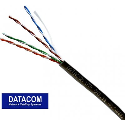 Datacom 1155 UTP Cat5e, PVC, 305m, černý – Zboží Živě