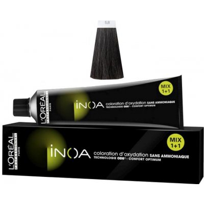 L'Oréal Inoa 2 barva na vlasy 5,8 hnědá světlá mokka 60 g – Zboží Mobilmania