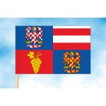LIBEA, s.r.o. Vlajka Jihomoravského kraje Rozměr: 20×30 cm, Uchycení: Návlek na žerď – Hledejceny.cz