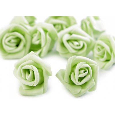 Dekorační pěnová růže zelená Ø3-4 cm – Hledejceny.cz