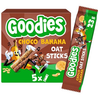 GOODIES Ovesné tyčinky kakao a banán 5 x 23 g – Zboží Dáma