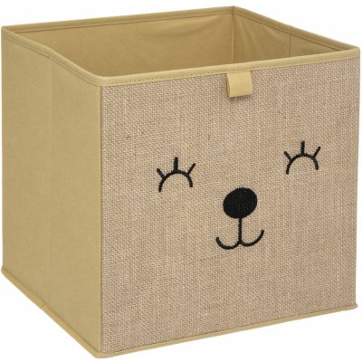 Atmosphera Úložný box juta se zvířátkem 29x29x29 cm – Zboží Mobilmania