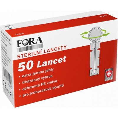 FORA Lancety ke glukometru Diamond 50 ks – Hledejceny.cz