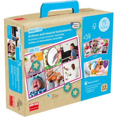 Akros Bingo Hudební nástroje a činnosti 25 zvuků na CD – Zboží Dáma