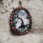 Autorská skleněná brož Růže S0646 – Zboží Dáma