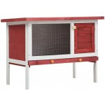 vidaXL 9799.170830 červeno bílá 1 patro 90 x 45 x 65,5 cm dřevo – Zboží Dáma