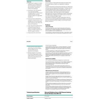 HPE Microsoft Windows Server 2025 5 User CAL - P77112-B21 – Sleviste.cz