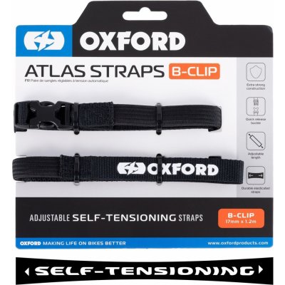 OXFORD zavazadlové popruhy Atlas B-Clip černá 17mm x 1.2m – Zboží Dáma