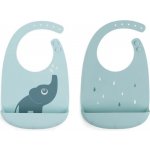 Done by Deer Happy Home Set 2ks silikonových bryndáčků Elphee modrý – Zboží Dáma