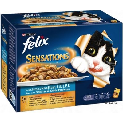 Felix Sensations v želé výběr z ryb v želé 12 x 85 g – Zboží Mobilmania