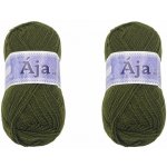 SET 2ks - Příze ÁJA Zelená BX13181 - 50g / 217 m – Zboží Mobilmania