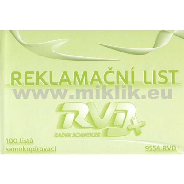 Tiskopis RVD 9554 Reklamační list - 100l