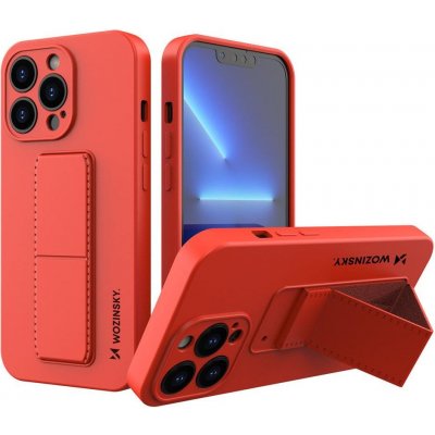 Pouzdro Wozinsky Flexibilní silikonové se stojánkem iPhone 13 Pro red – Zboží Mobilmania