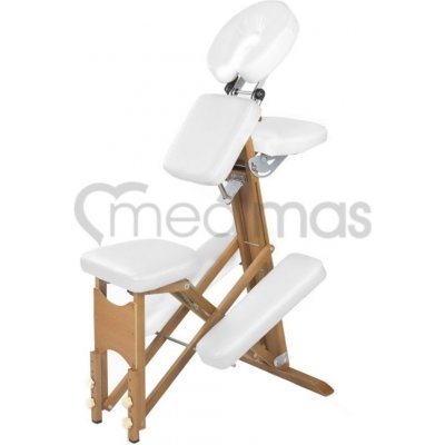 Medimas dřevěná skládací masérská židle Vigor barva bílá
