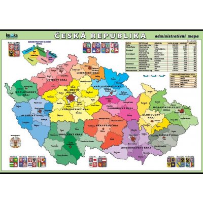 nakladatelství Kupka Česká republika - administrativní mapa XXL (140x100 cm) – Hledejceny.cz