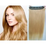 Clip in REMY vlasový pás 53cm rovný přírodní blond – Zboží Mobilmania