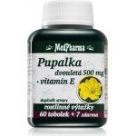 MedPharma Pupalka dvouletá 500 mg + Vitamín E 67 kapslí – Hledejceny.cz