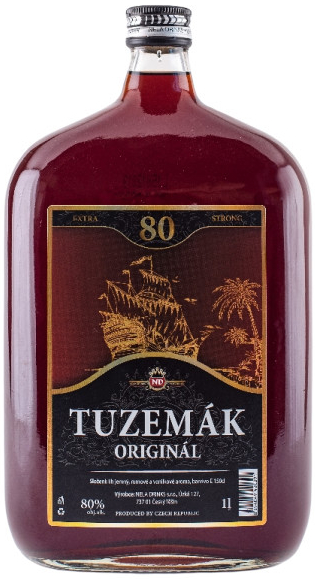 Tuzemák 80% 1 L poctivý originál (holá láhev)