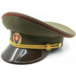 Armáda Slovenská Brigadýrka důstojnická SK zlatý odznak, kšilt plast, červená linka ZELENÁ Velikost: 53 – Zbozi.Blesk.cz