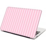Sablio Samolepka na notebook Růžové pruhy - 29x20 cm – Zboží Živě