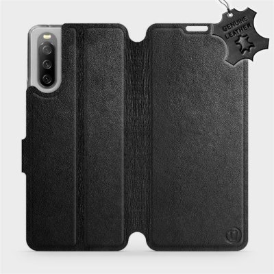 Pouzdro Mobiwear paradní Flip Sony Xperia 10 III - Černé - L_BLS Black Leather