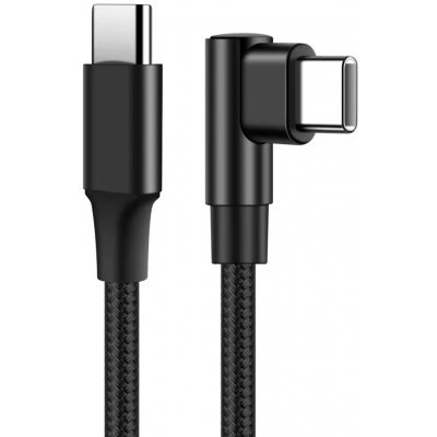 LaskaKit USB-C/USB-C 90˚ kabel 60W 480Mbps 100cm Konektor: USB-C + USB-C 90˚ – Hledejceny.cz