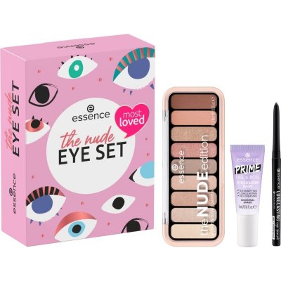 Essence The Nude Eye Set paletka očních stínů 10 g + podkladová báze pod oční stíny 5 ml + tužka na oči 0,28 g – Zboží Mobilmania