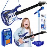 Kruzzel 22409 Dětská rocková elektrická kytara a zesilovač a mikrofon modrá – Hledejceny.cz