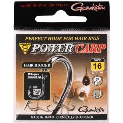 Gamakatsu Power carp hair rigger NS black vel.12 10ks