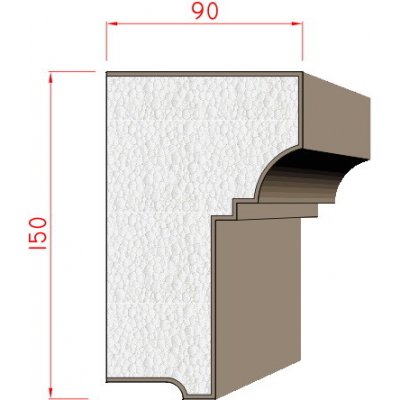 Dekora-Stuck Parapet 150x90mm 312100