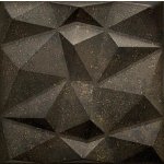 Impol Trade 3D 0073 50 x 50 cm, DIAMANT beton černo-zlatá 1ks