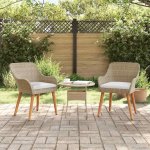 Omaxi 892140 Zahradní křeslo 2 ks Béžová 55 x 62,5 x 82 cm polyratan – Hledejceny.cz