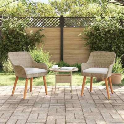 Omaxi 892140 Zahradní křeslo 2 ks Béžová 55 x 62,5 x 82 cm polyratan – Hledejceny.cz